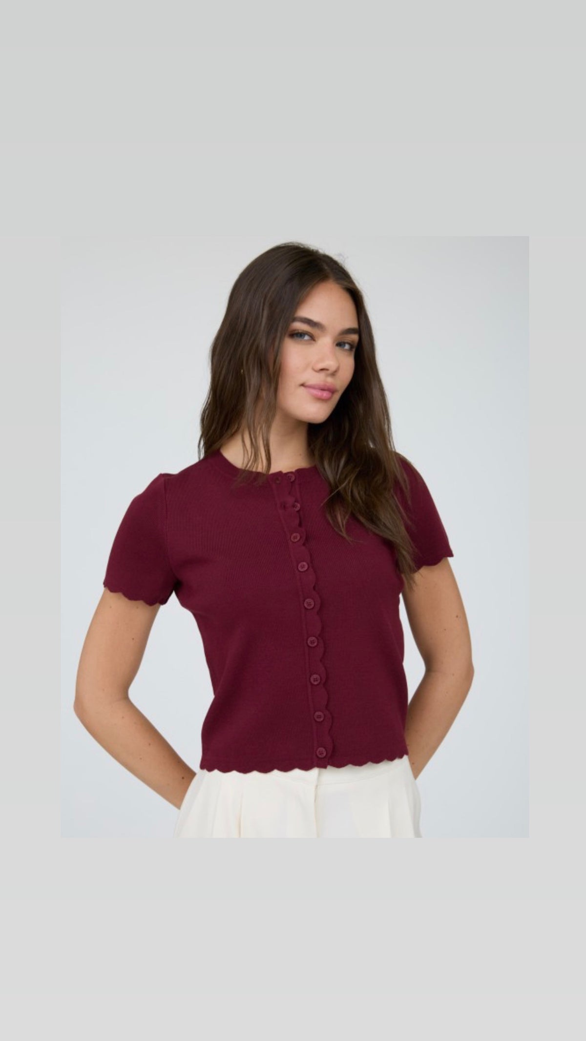 Bella Burgandy Blouse