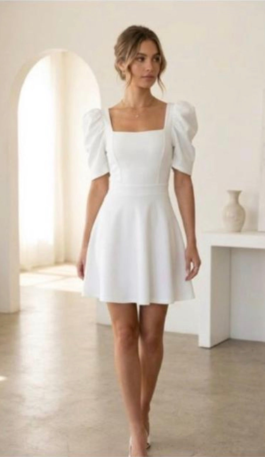 Angelica White Mini Dress