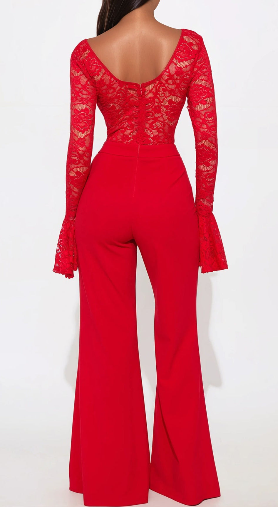 Michelle Elegant Red Jumpsuit