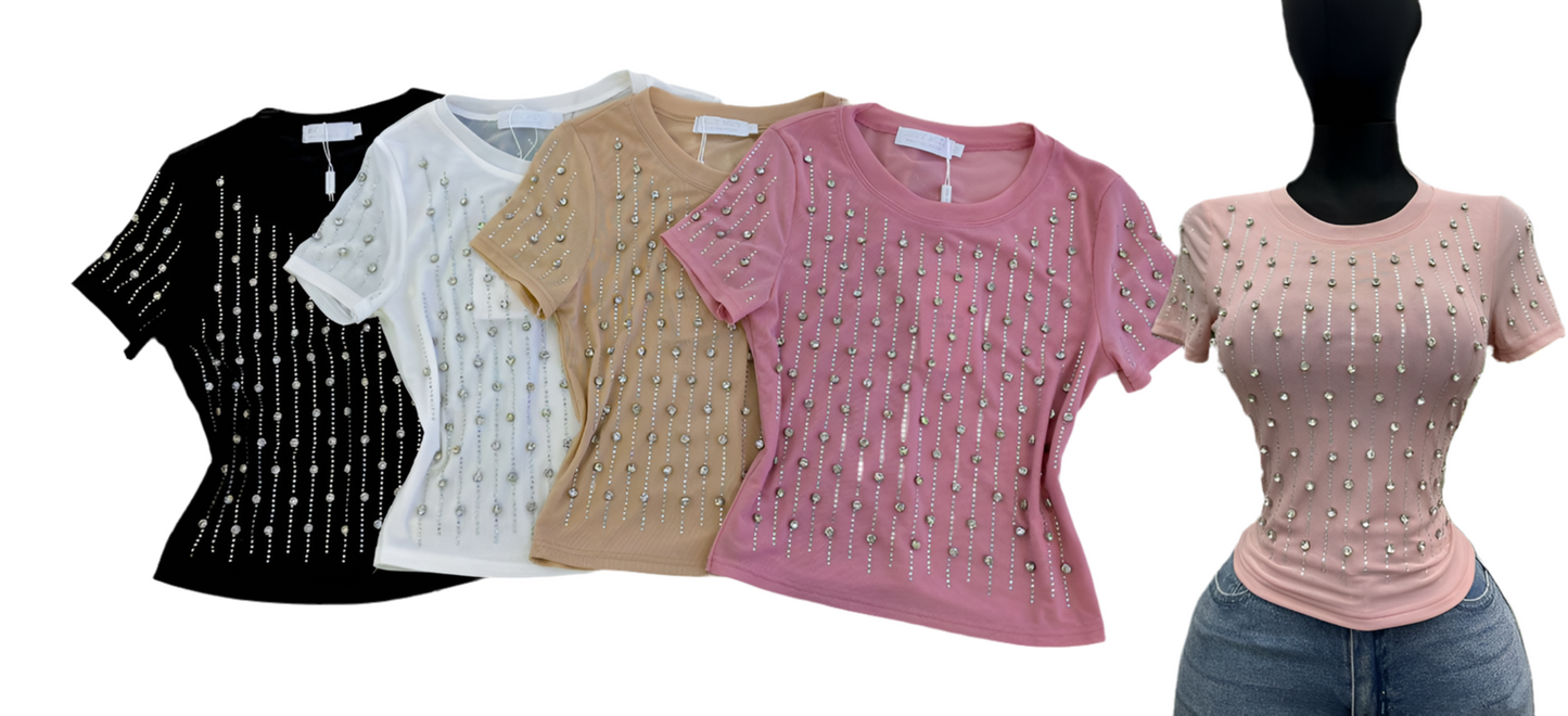 Casual Top With Stones