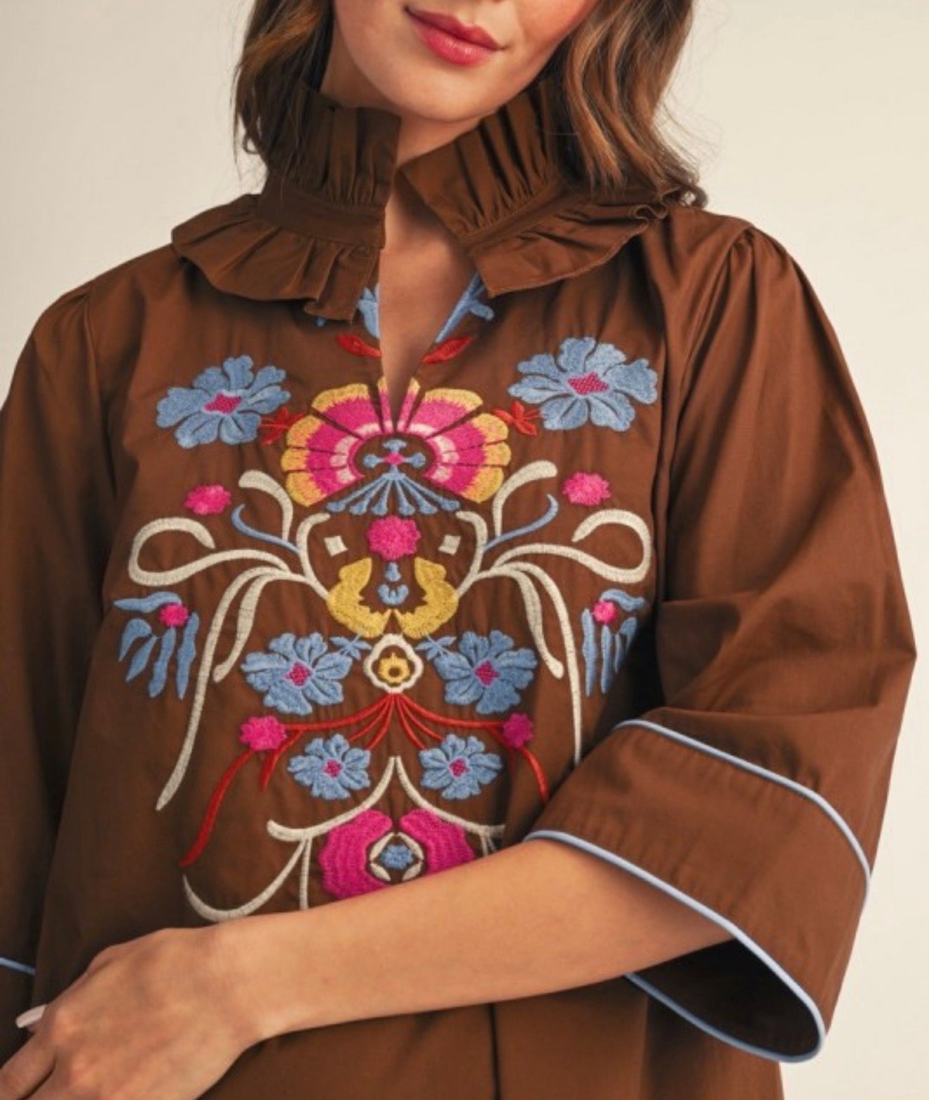 Tania Embroidery Mini dress