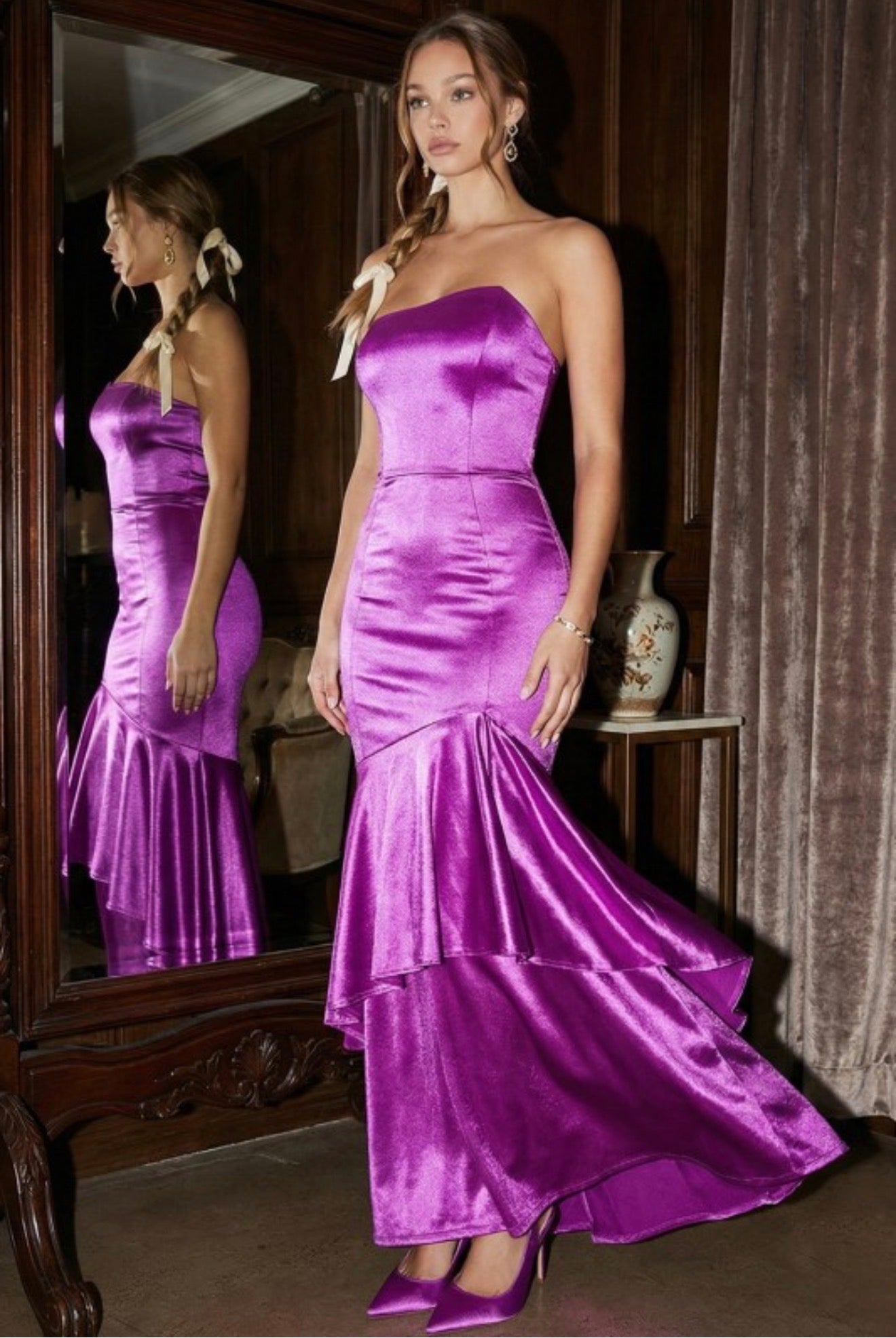 Liliana Satin Maxi Dress