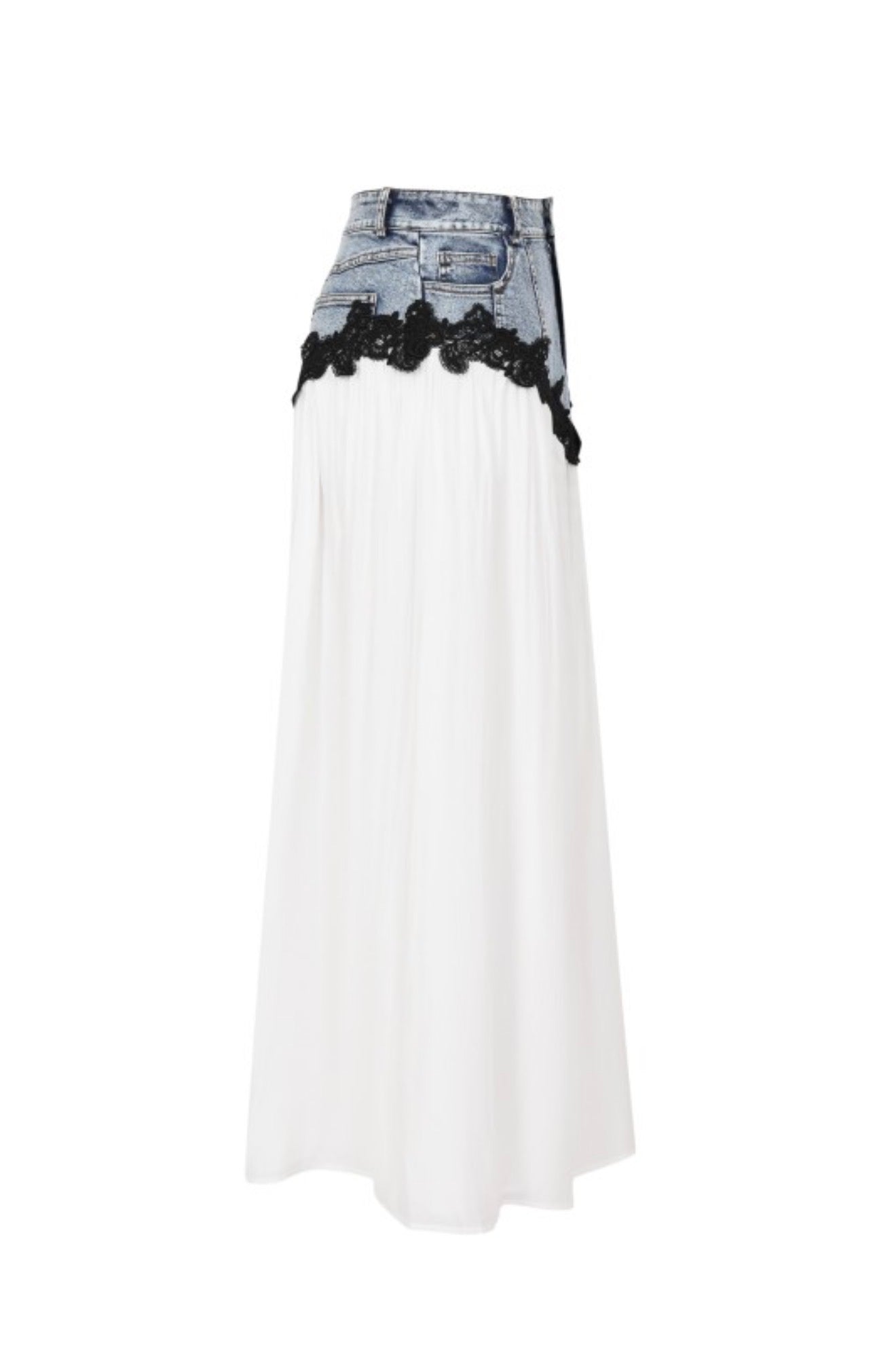 Bella Divine Lace Denim Skirt