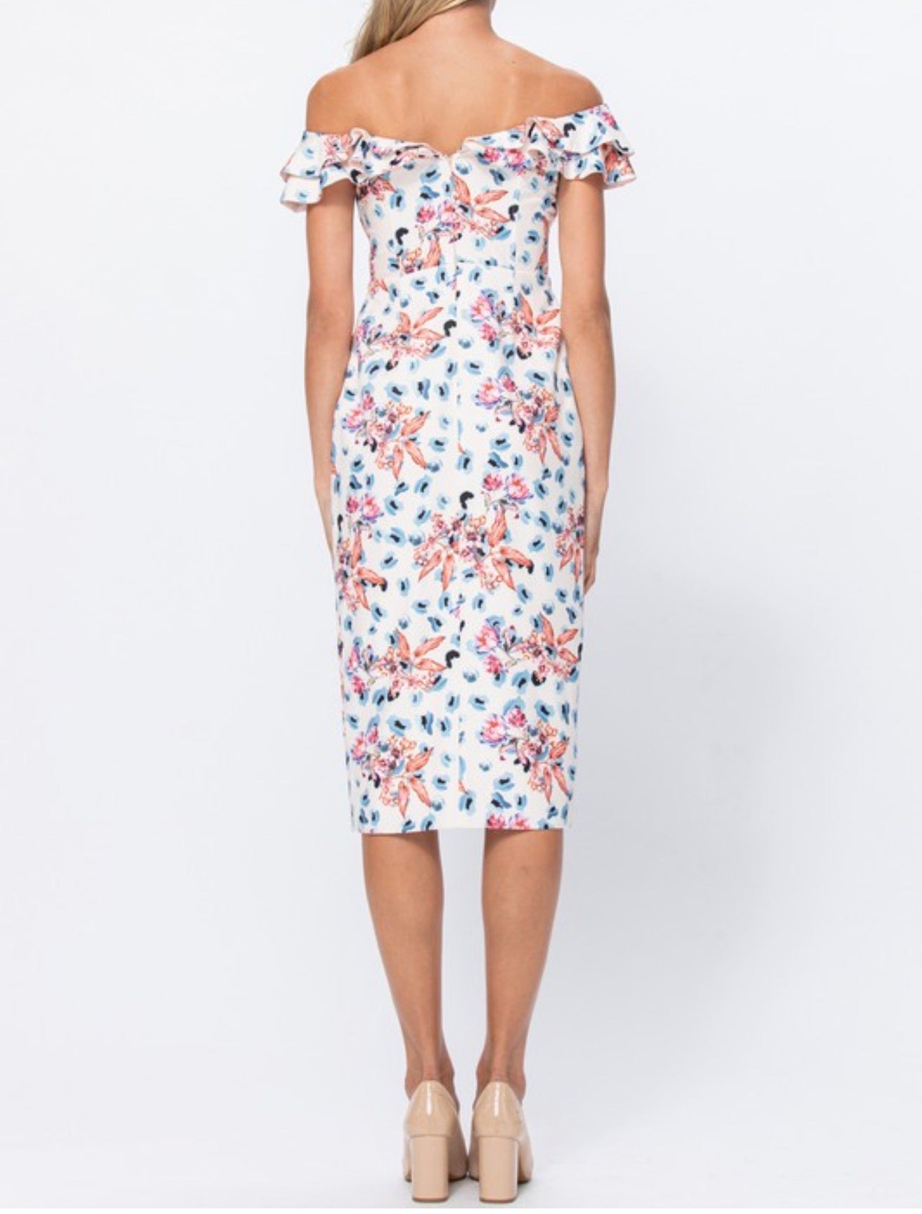 Linda Midi Floral Dress