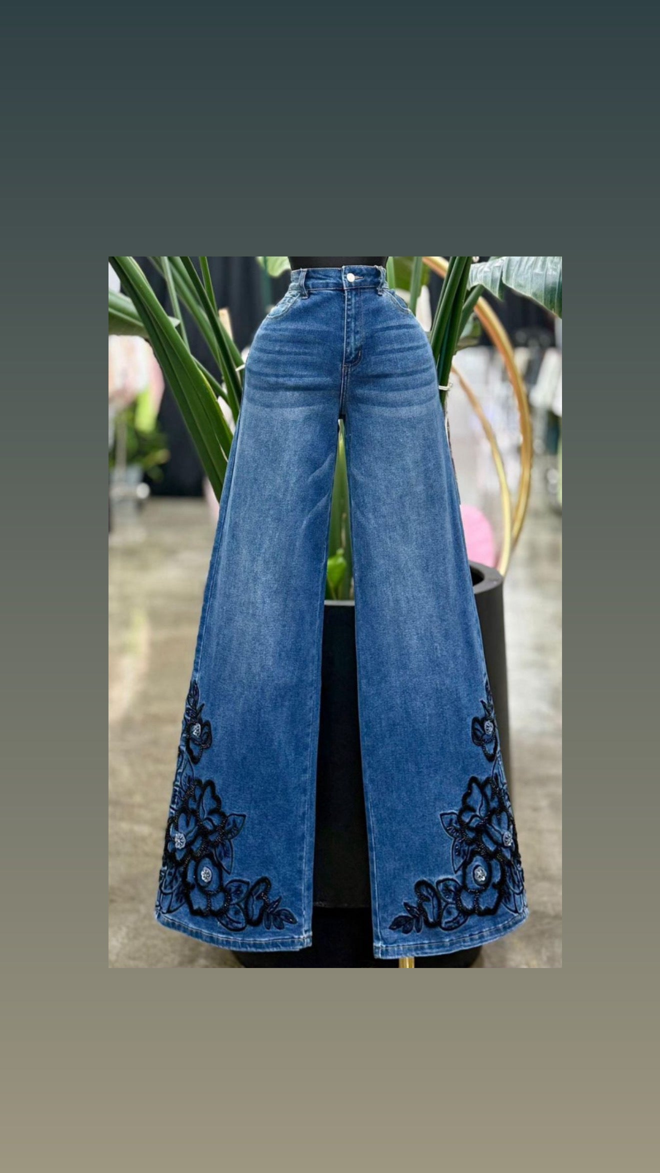 Embroidery Jeans