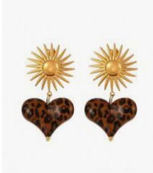 Print Brown Earring