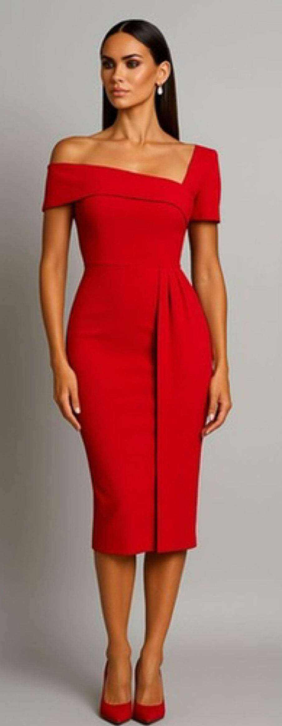 Melody Red Midi Dress