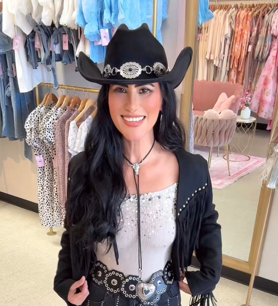 Elegant Black Western Hat
