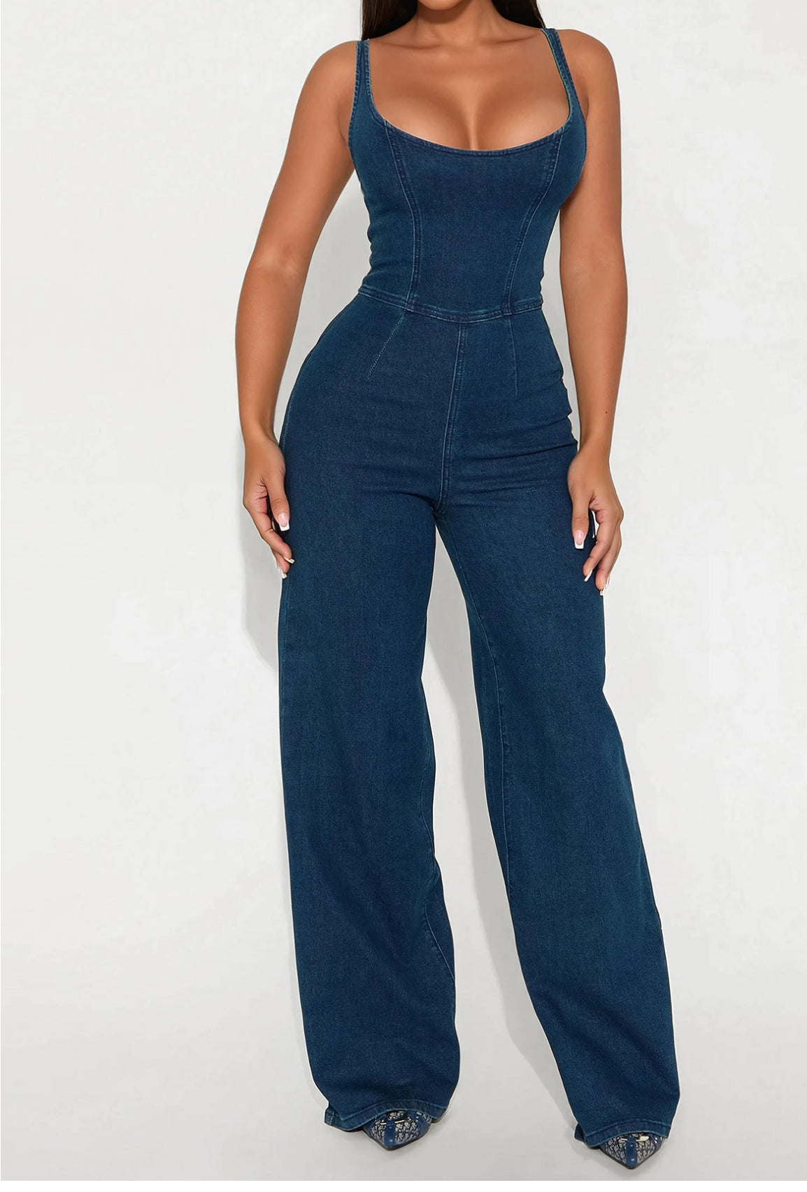 Crystal Denim Jumpsuit
