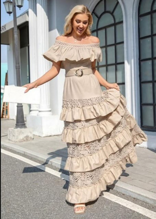 Verónica Embroidery Maxi Dress