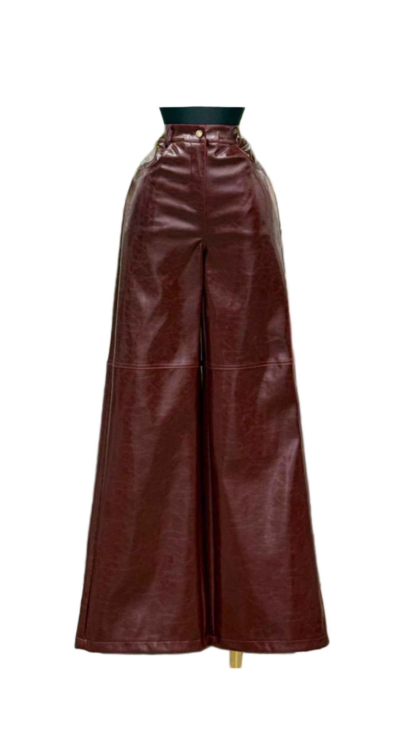 Camila Wine Leather Pant