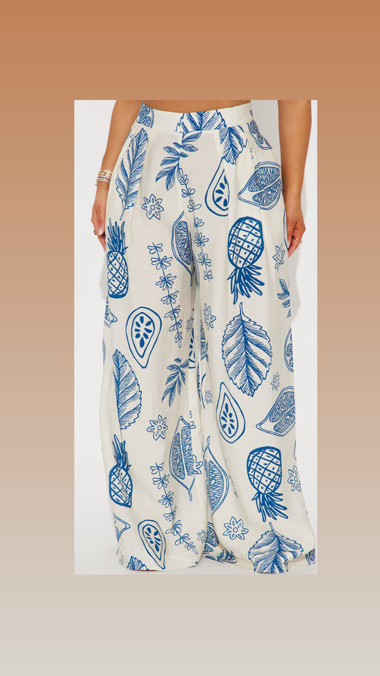 Leafs Wide legs Pants