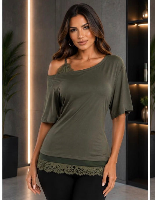 Amenlia Dark green Blouse