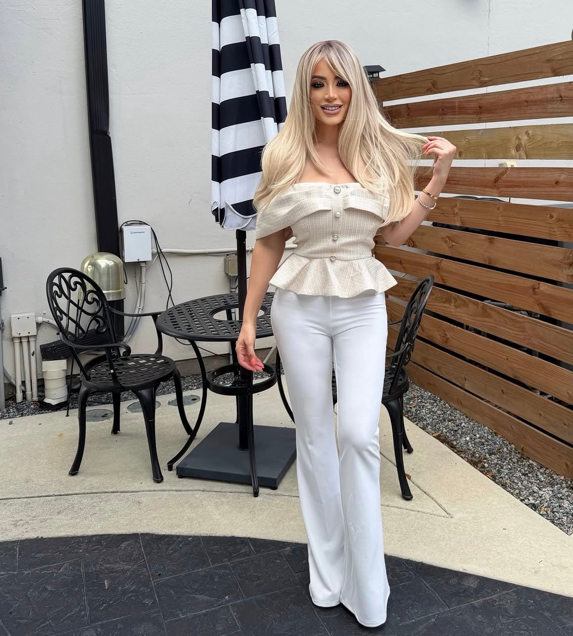 Luciana Elegant Ivory Jumpsuits