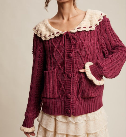 Melanie Cranberry  Sweater