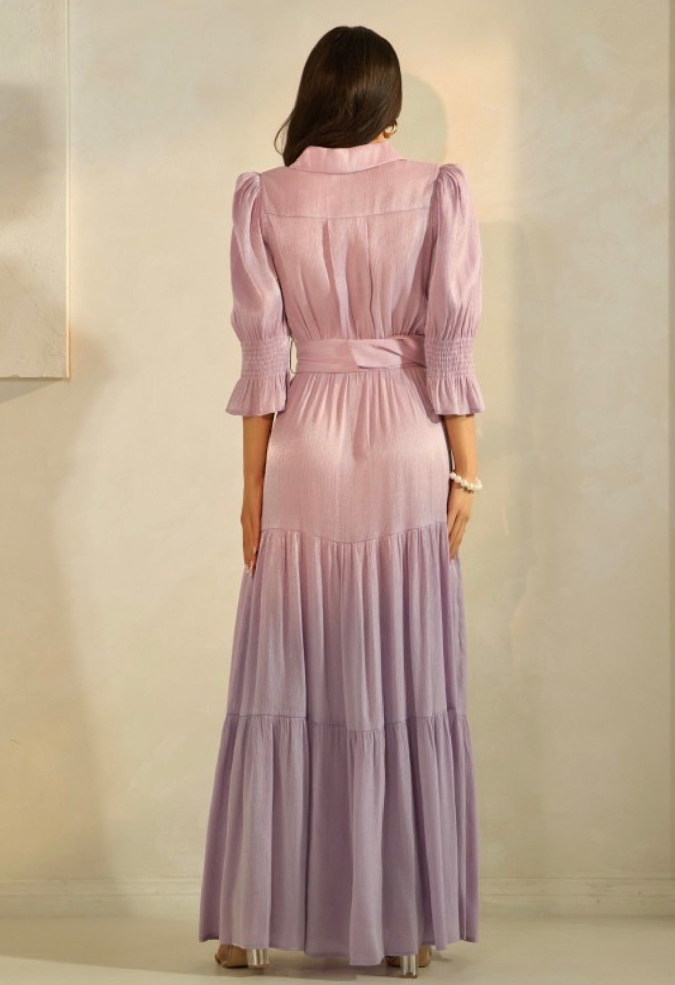 Marianella Elegant Satin maxi dress