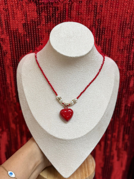 Morelia Heart Red Necklace