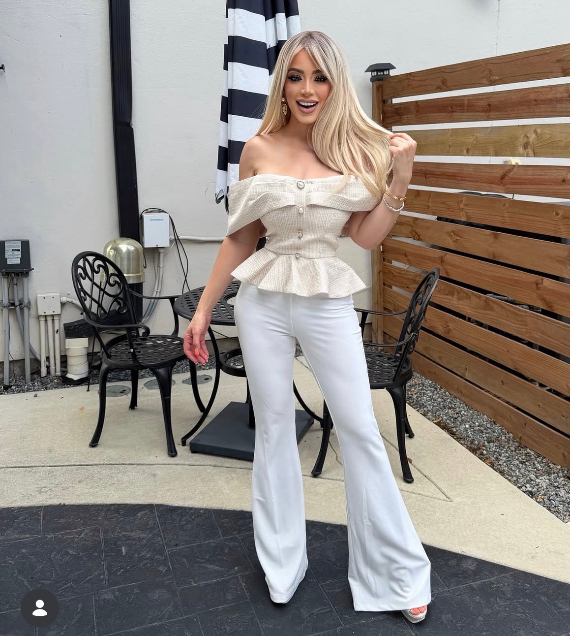 Luciana Elegant Ivory Jumpsuits