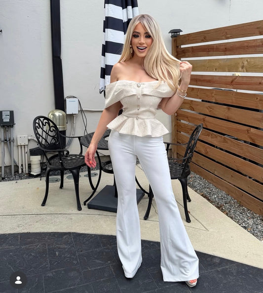 Luciana Elegant Ivory Jumpsuits