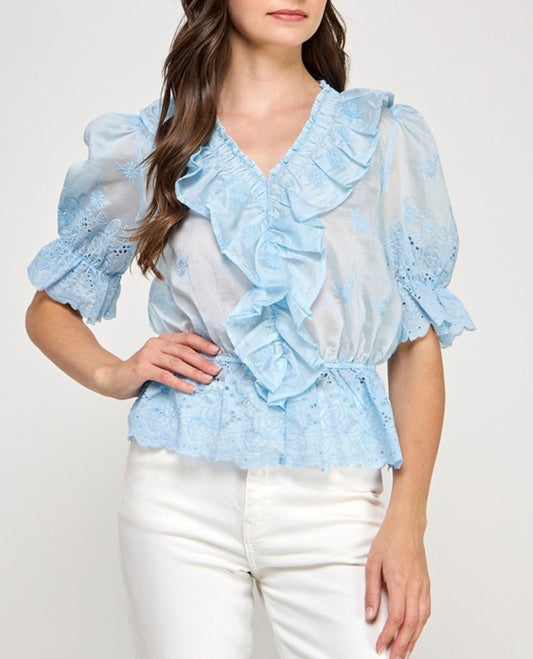 Sky Blue Blouse