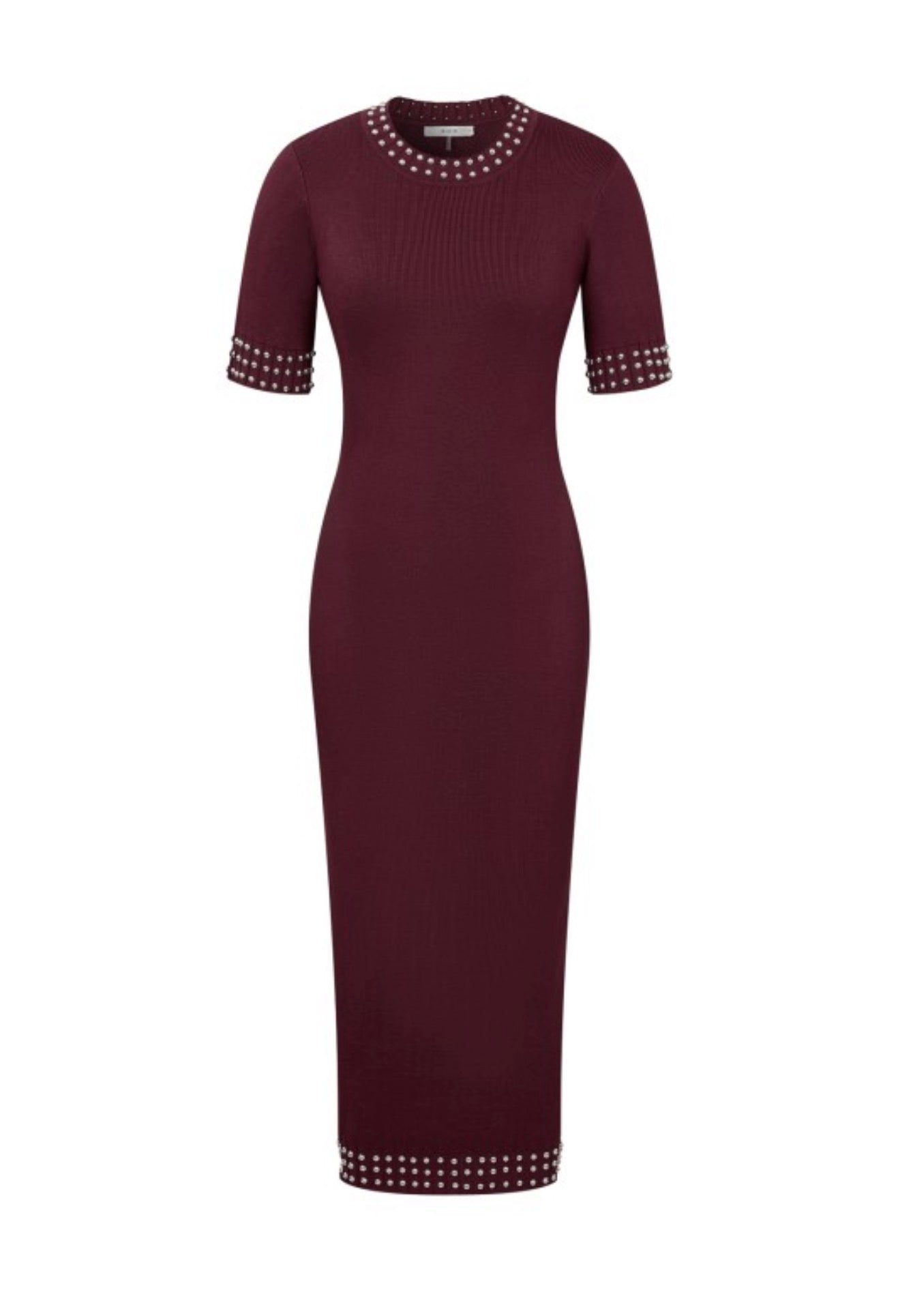 Clementina Burgandy Maxi Dress