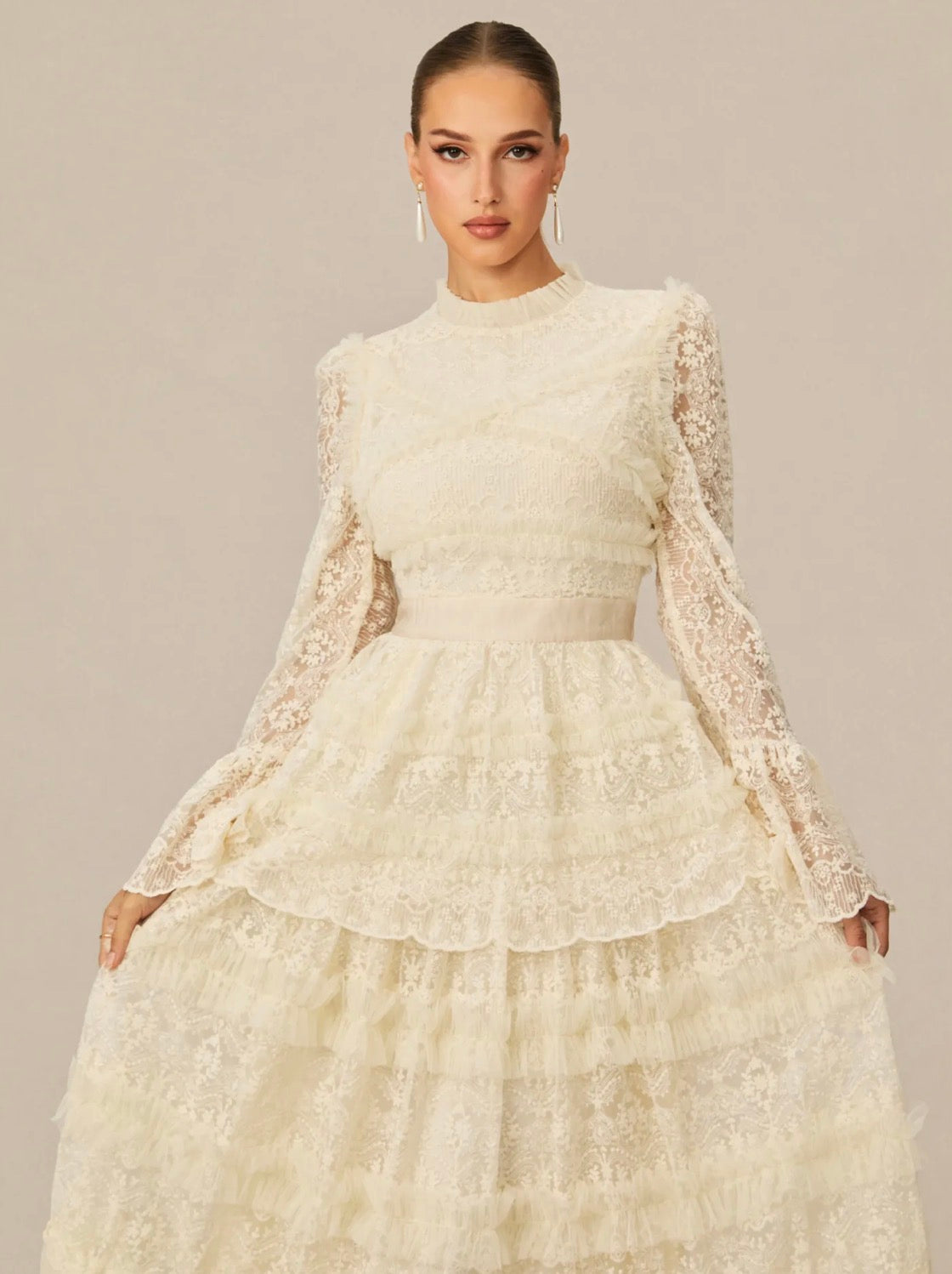 Diane Elegant Lace Maxi Dress
