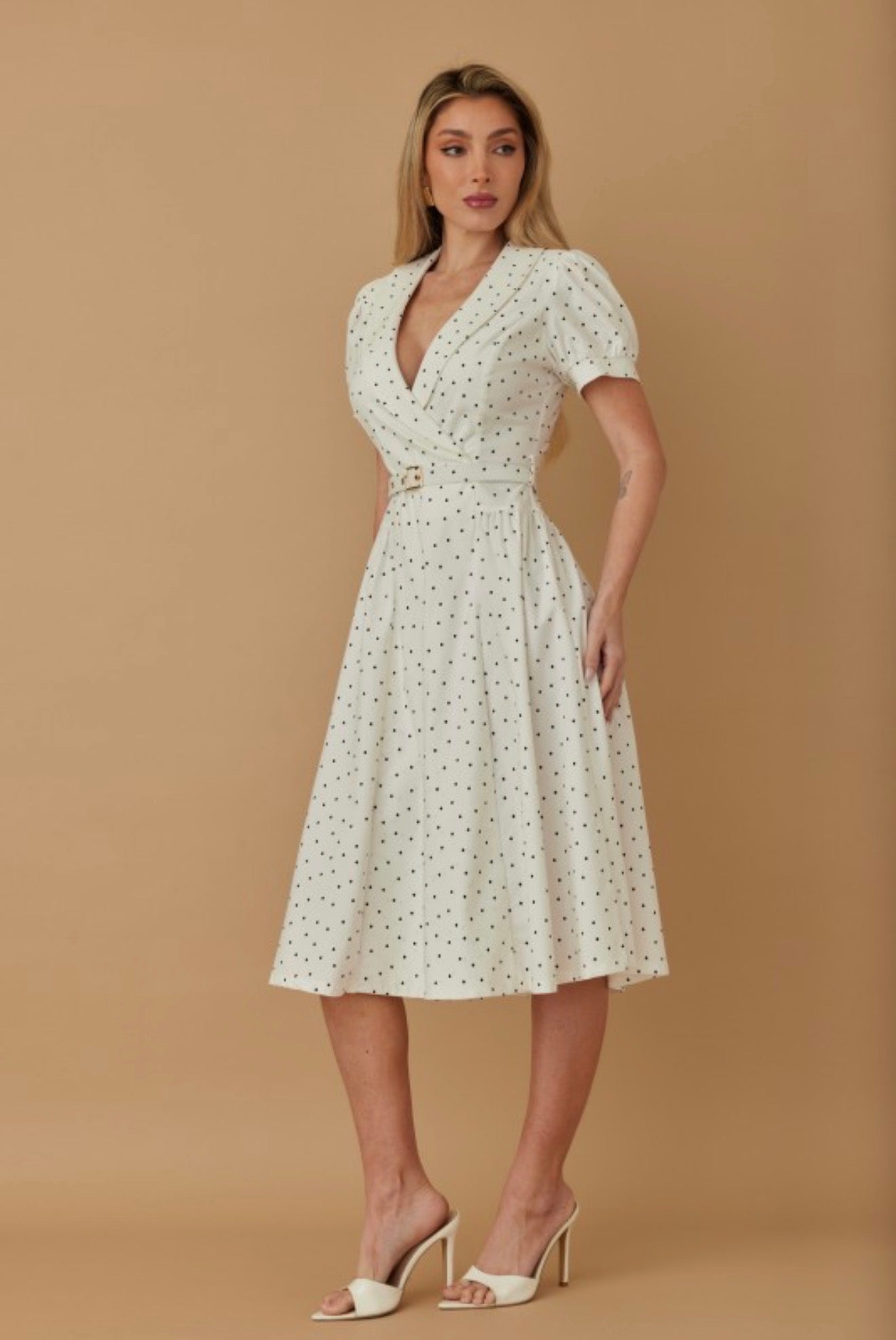 Valencia Polka Dots Midi Dress