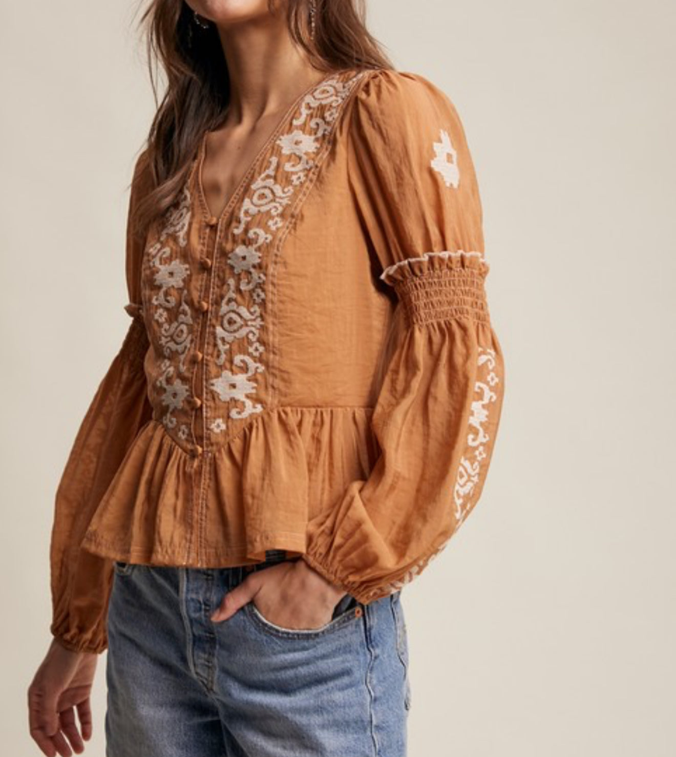 Gabriella Terracota Blouse