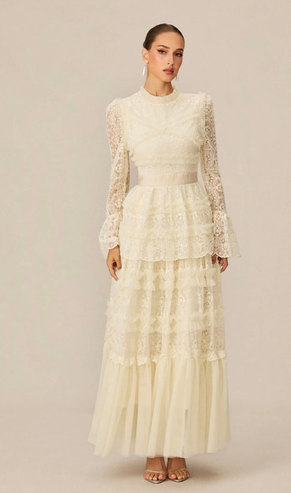 Diane Elegant Lace Maxi Dress