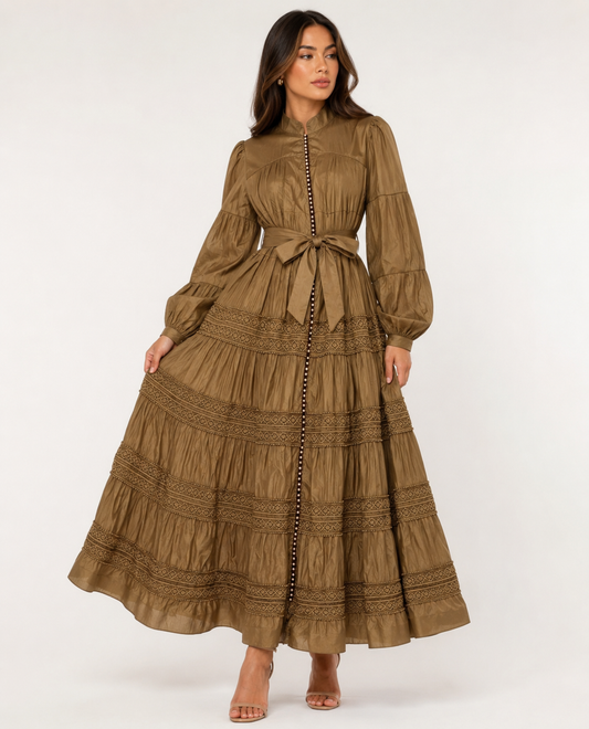 Marigold Embroidered maxi Dress