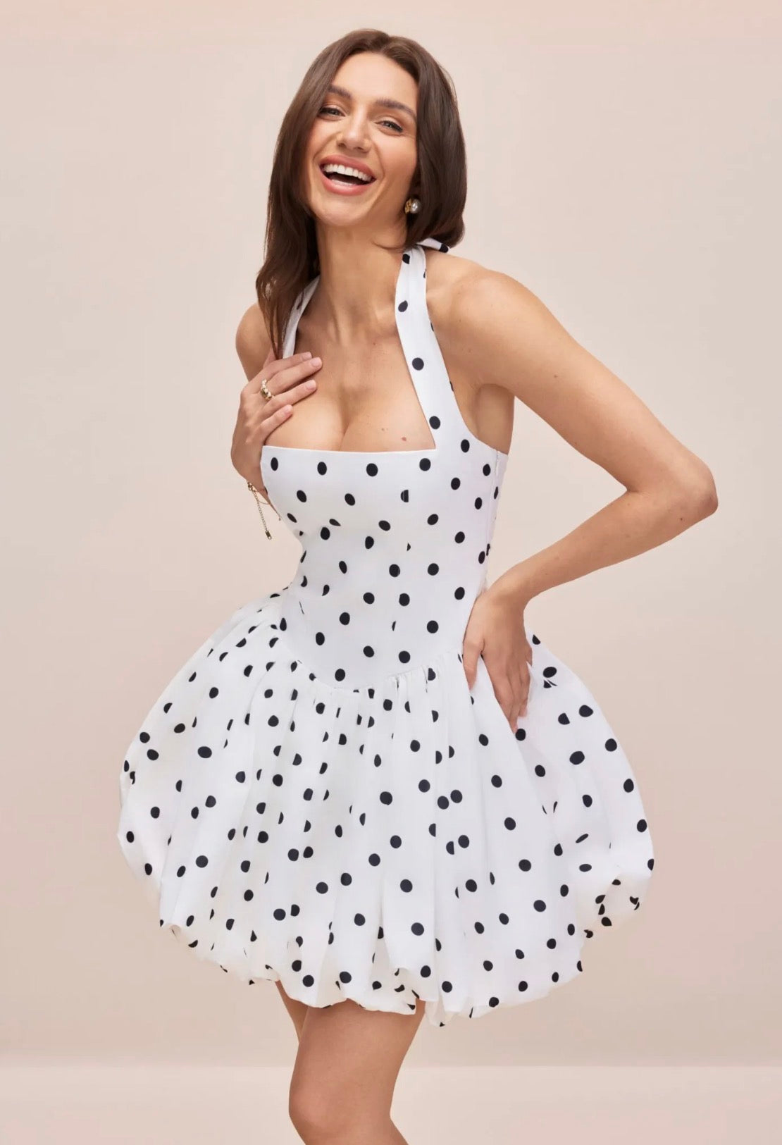 Marina Polka Dots mini Dress