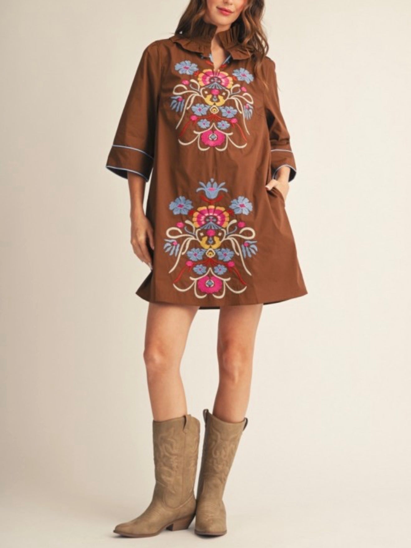 Tania Embroidery Mini dress