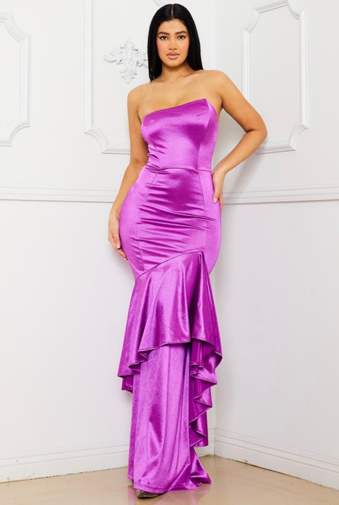 Liliana Satin Maxi Dress