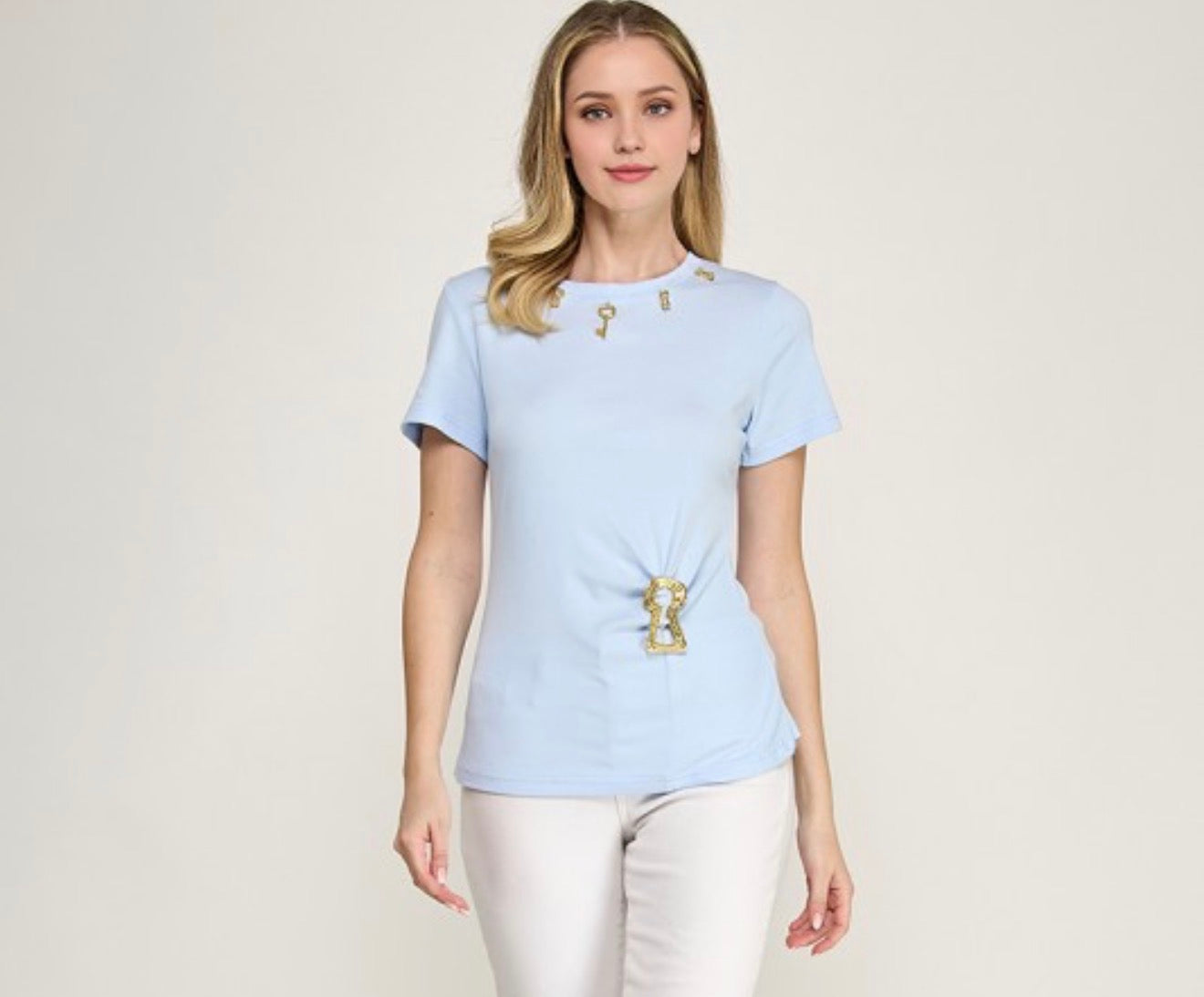 Leonela Blue Blouse