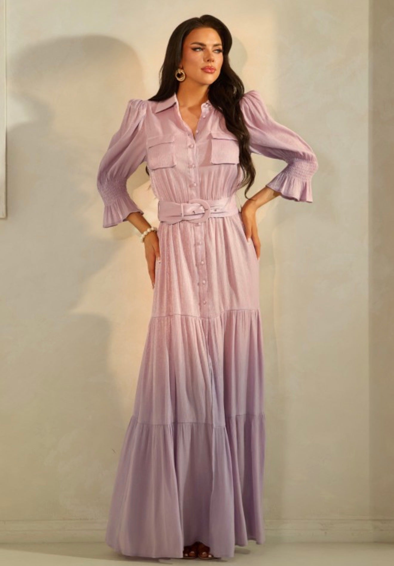 Marianella Elegant Satin maxi dress