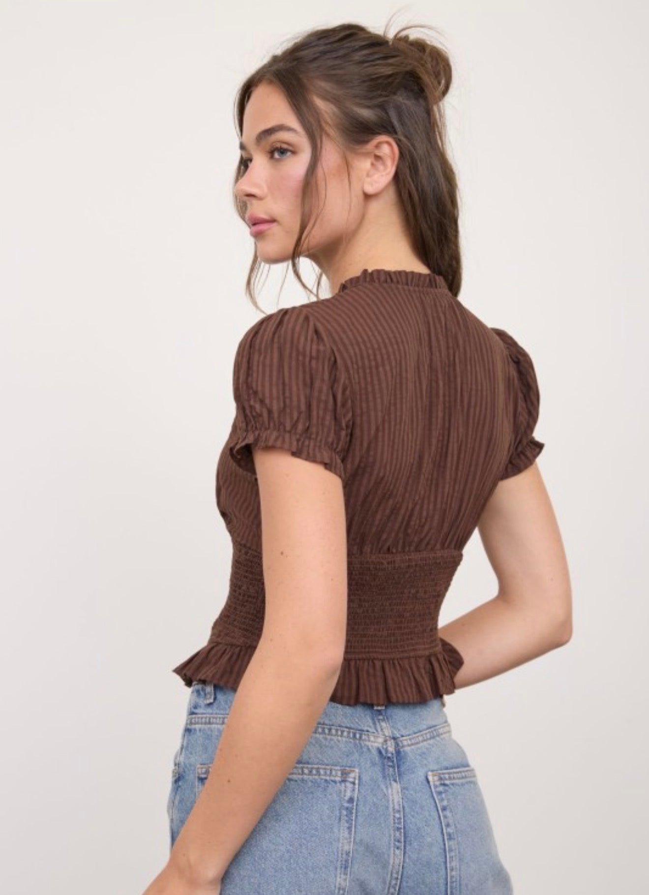Romina Brown Blouse