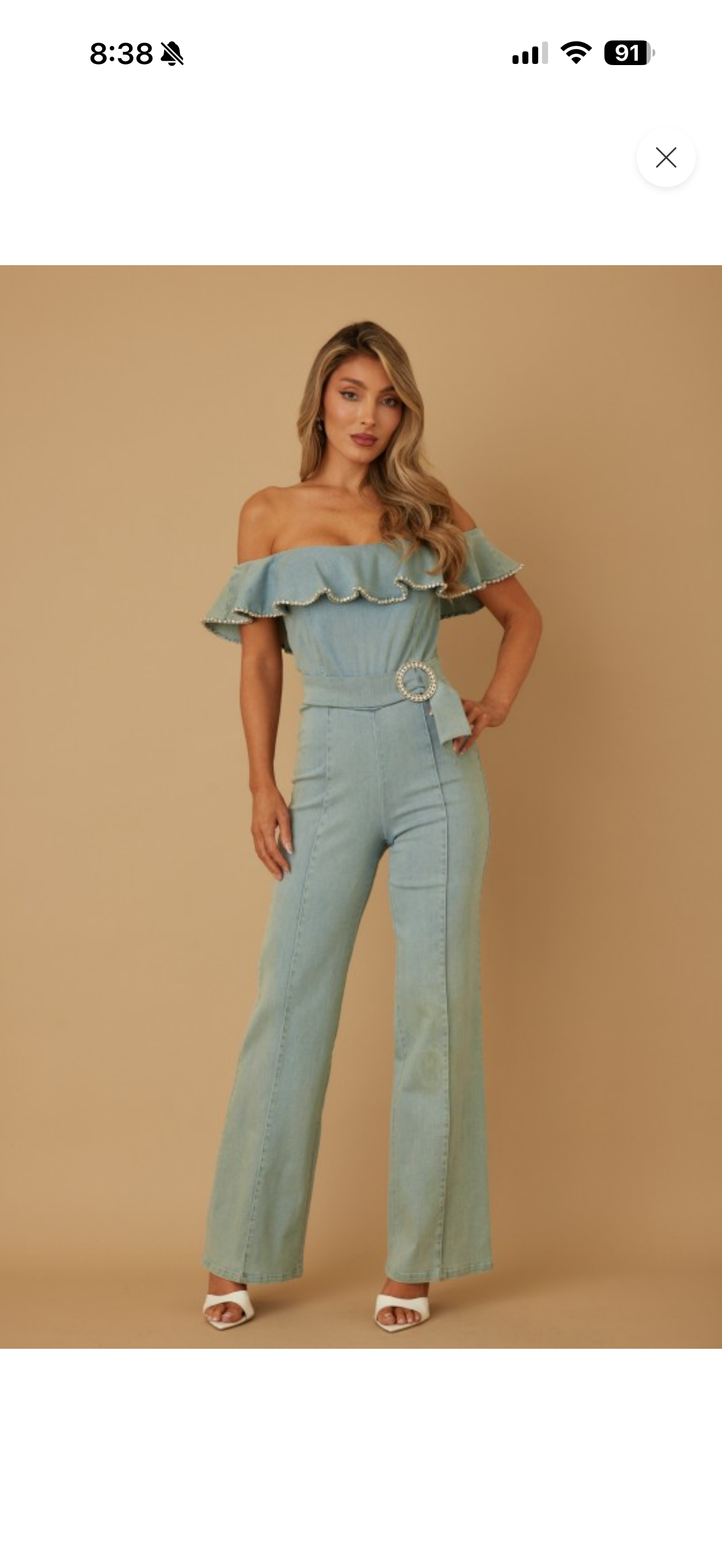Delina Elegant Denim Jumpsuit