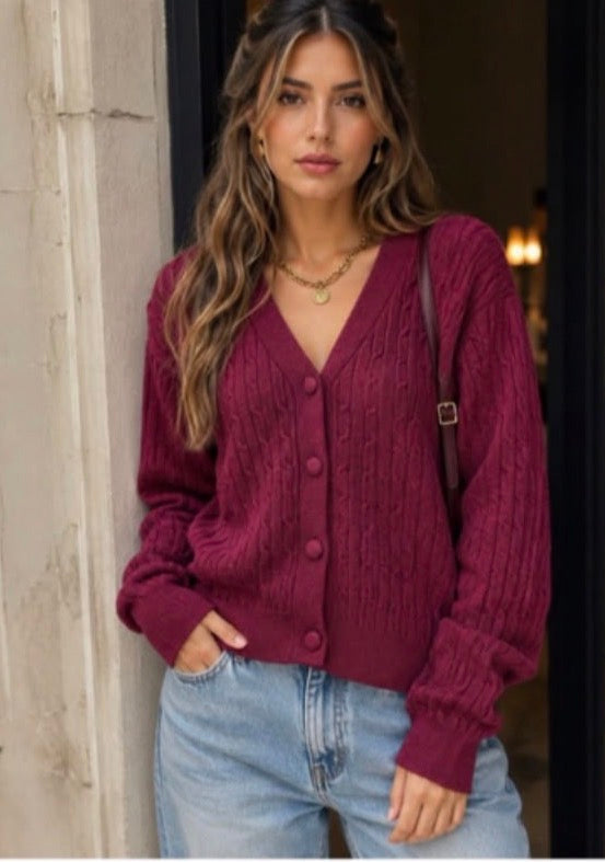 Amelia wine Sweater