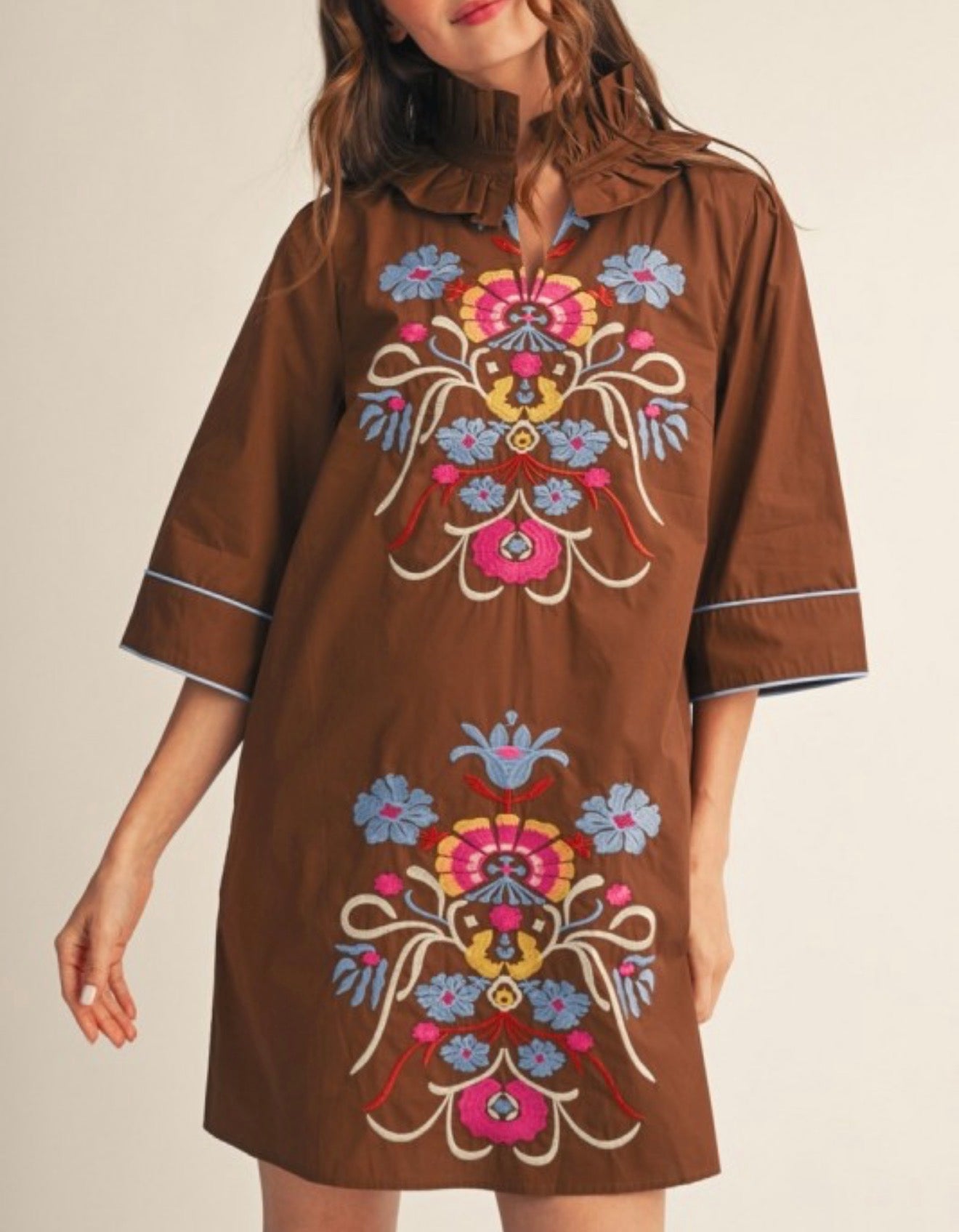 Tania Embroidery Mini dress