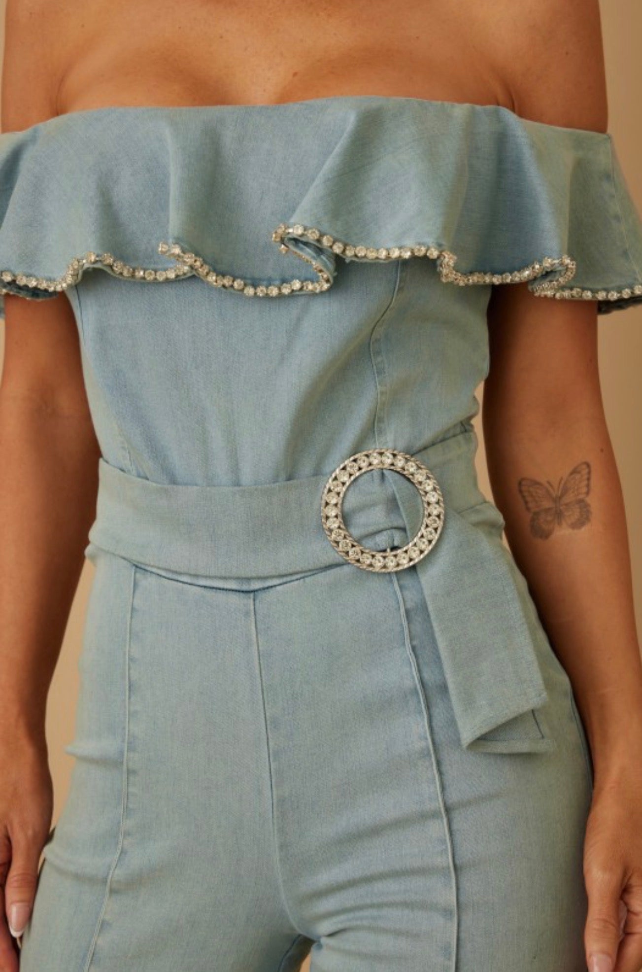 Delina Elegant Denim Jumpsuit