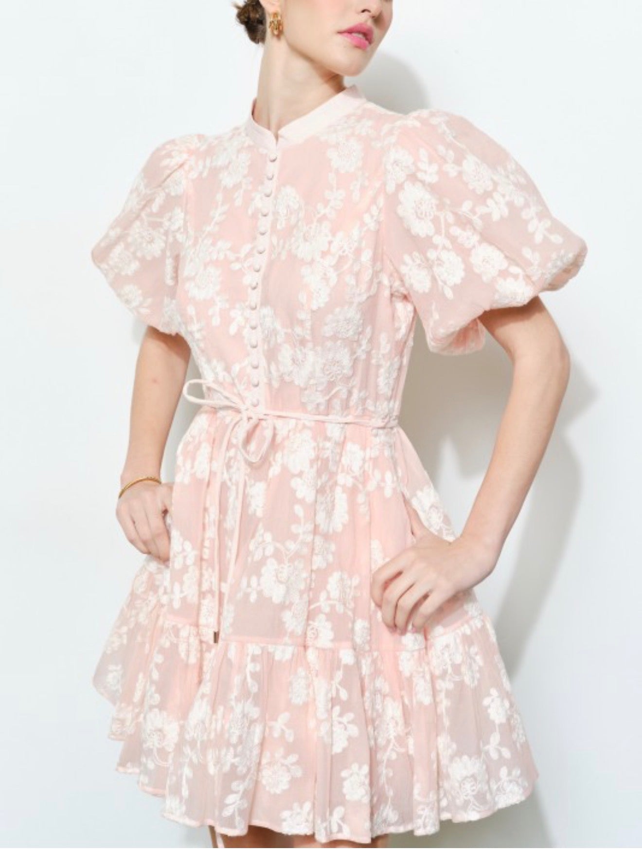 Victoria Embroidery Mini Dress