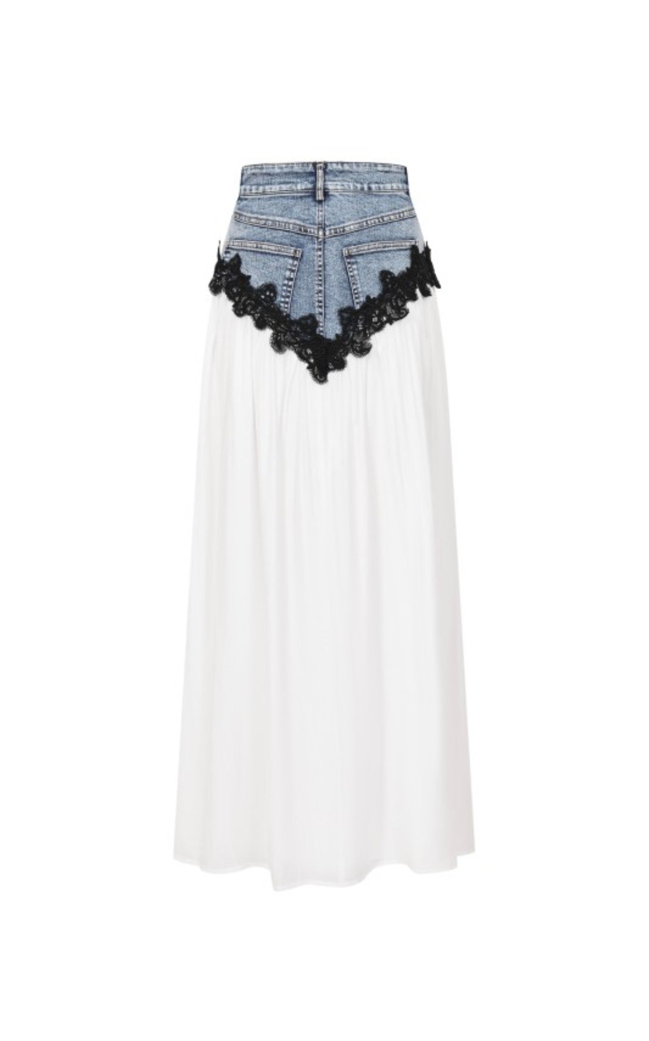 Bella Divine Lace Denim Skirt