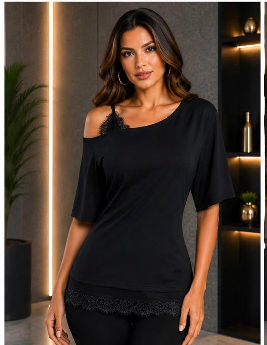 Amelia Black lace  blouse
