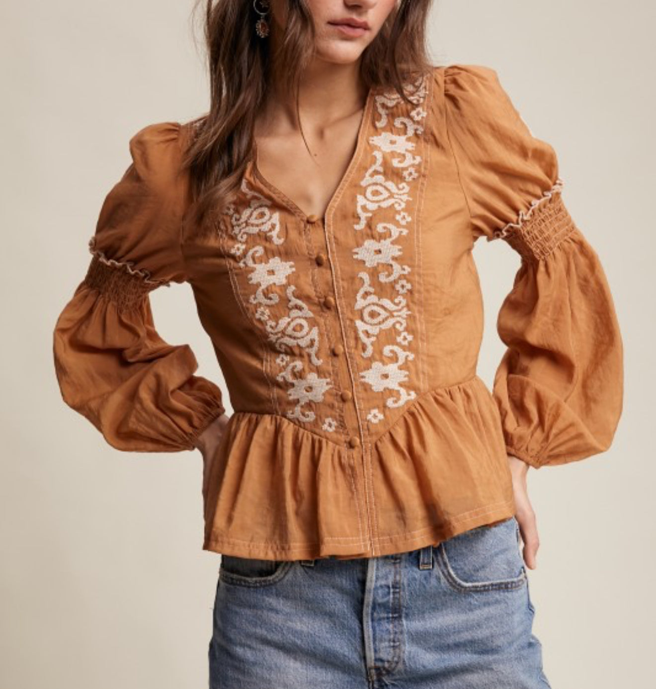 Gabriella Terracota Blouse