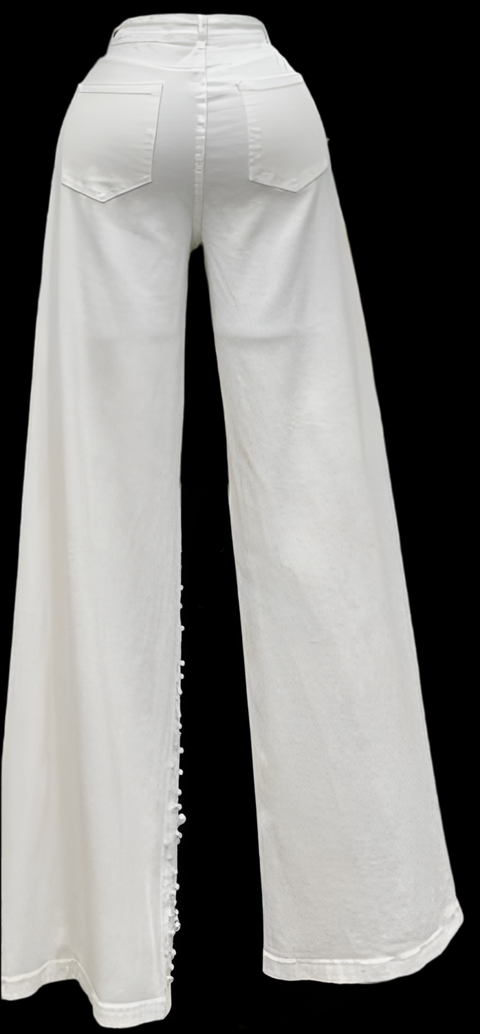 Luxe Denim White Pants
