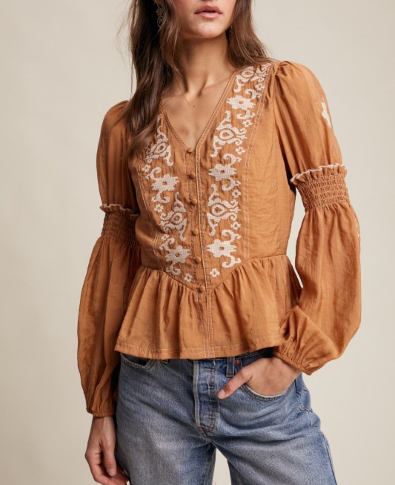 Gabriella Terracota Blouse