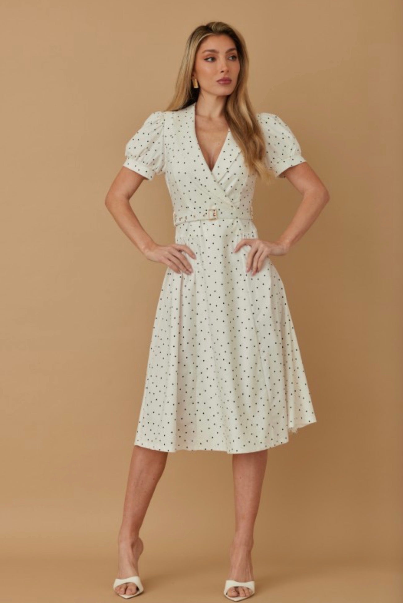 Valencia Polka Dots Midi Dress