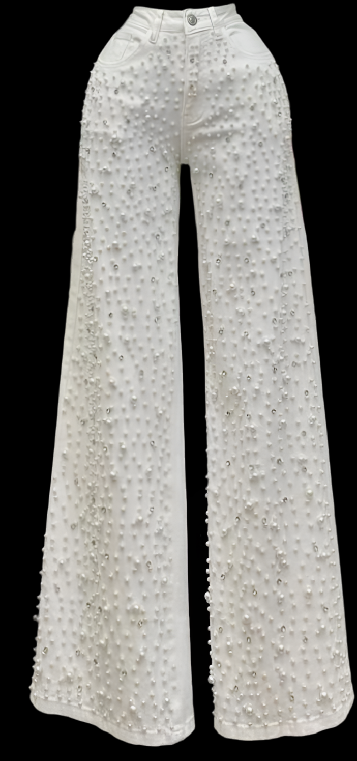 Luxe Denim White Pants