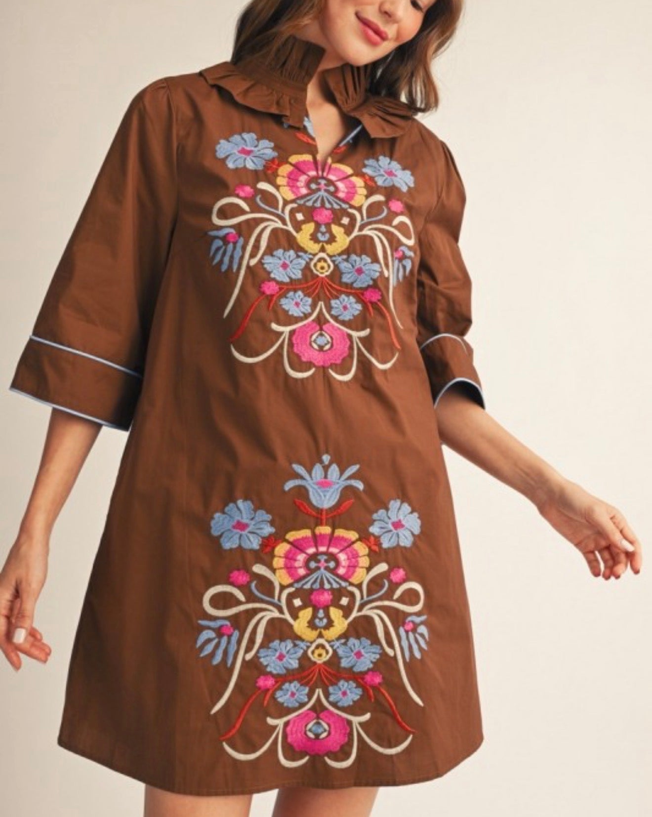 Tania Embroidery Mini dress