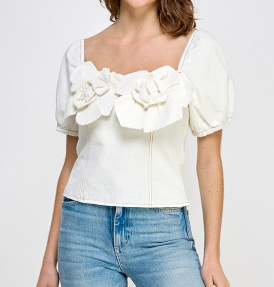 Gardenias Denim Blouse